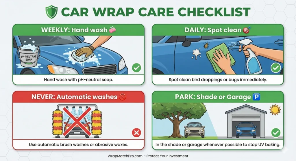 car wrap maintenance list