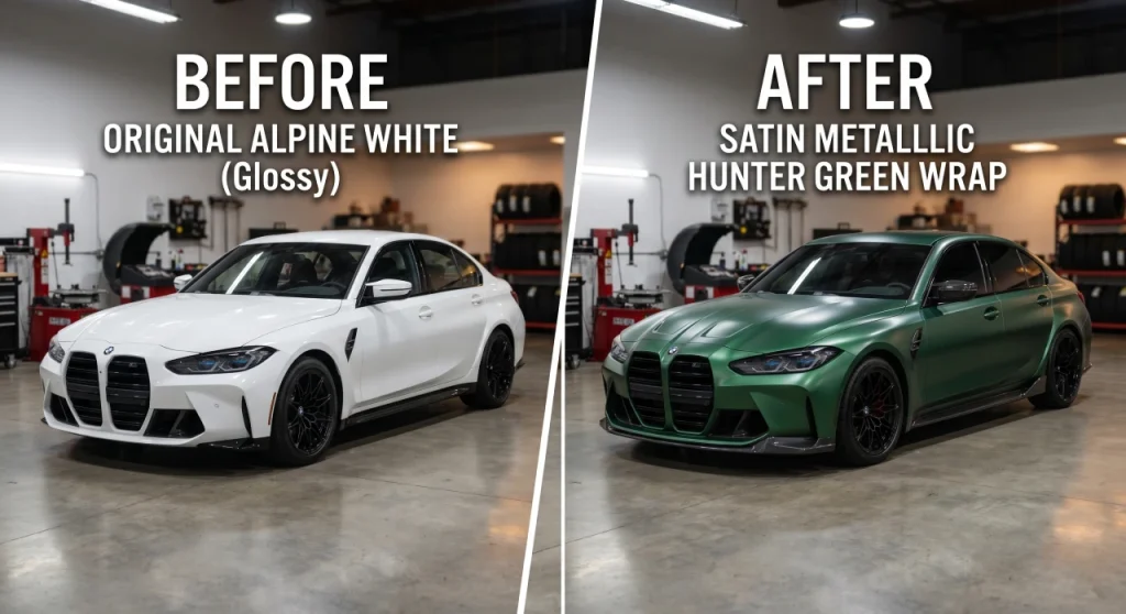 before after wrap bmw